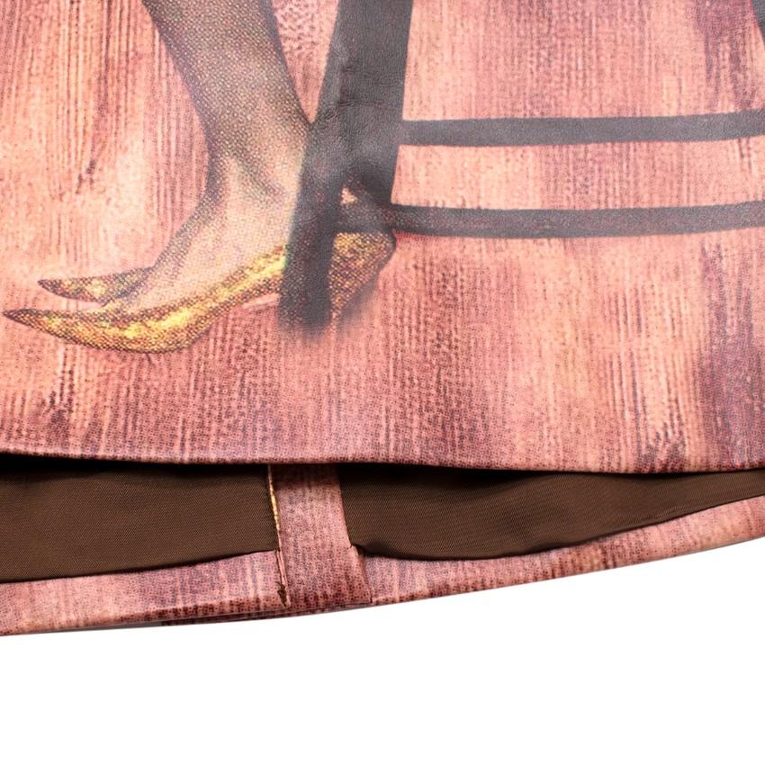 Prada Poster Girl-print Coated-cotton Midi Skirt