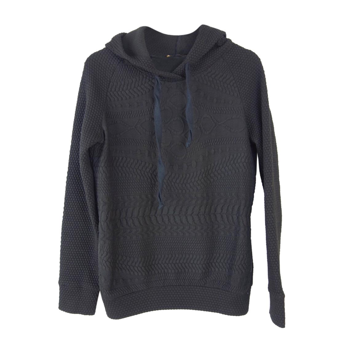 Maje Textured Cotton Hoodie