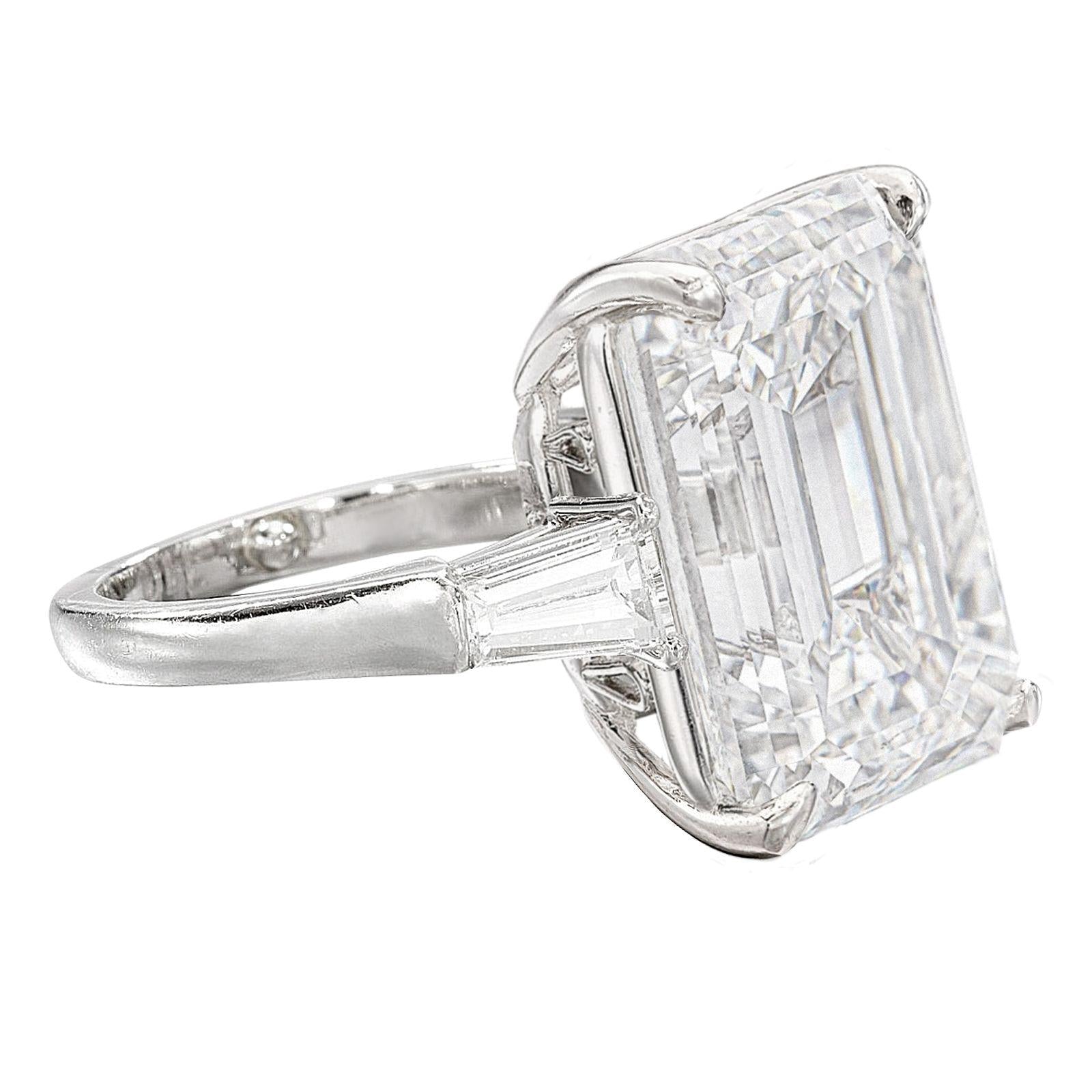 Verde 6ct IGI Certified Lab Grown Emerald Cut Diamond Ring