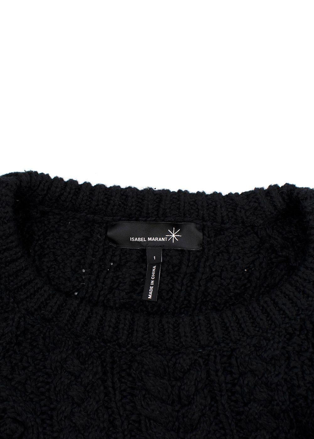 Isabel Marant Black Cable Knit Jumper
