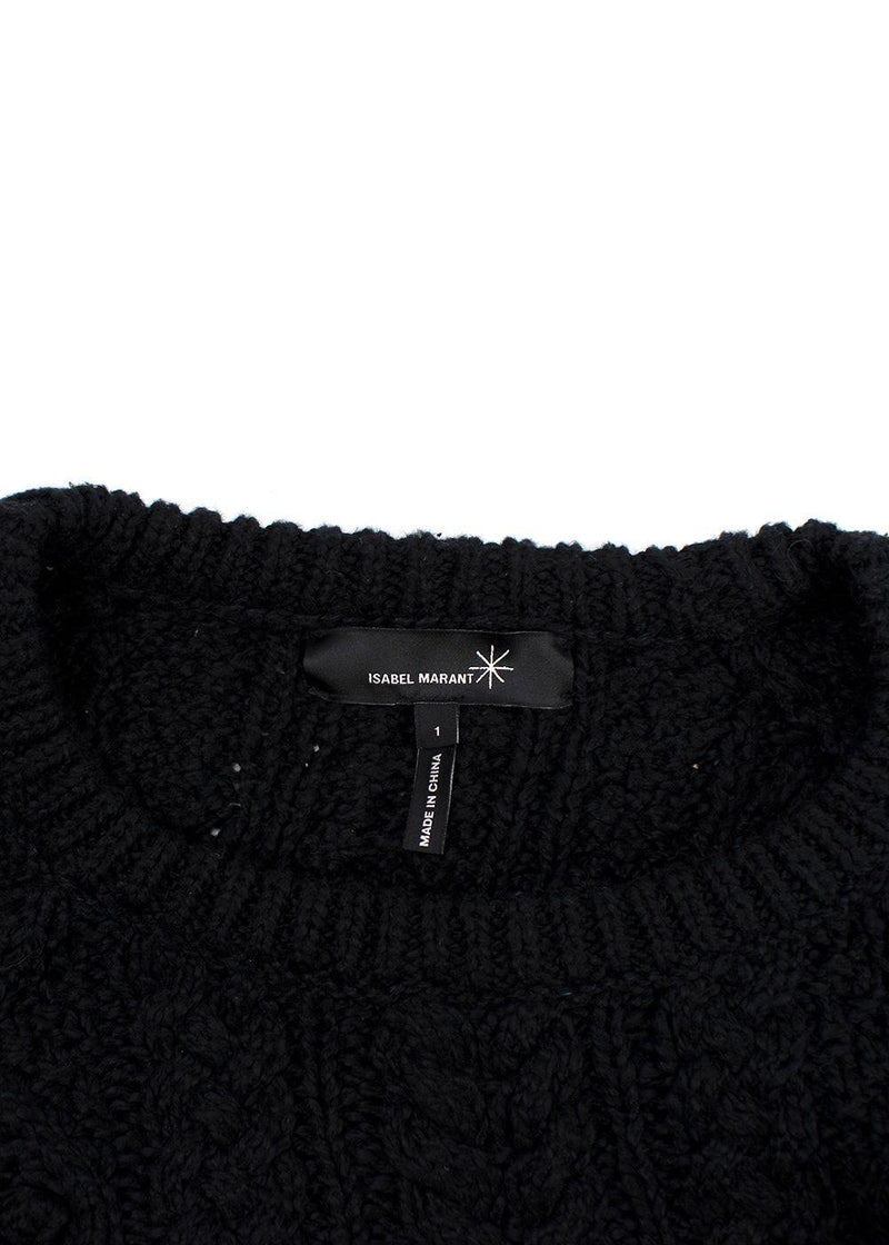 Isabel Marant Black Cable Knit Jumper