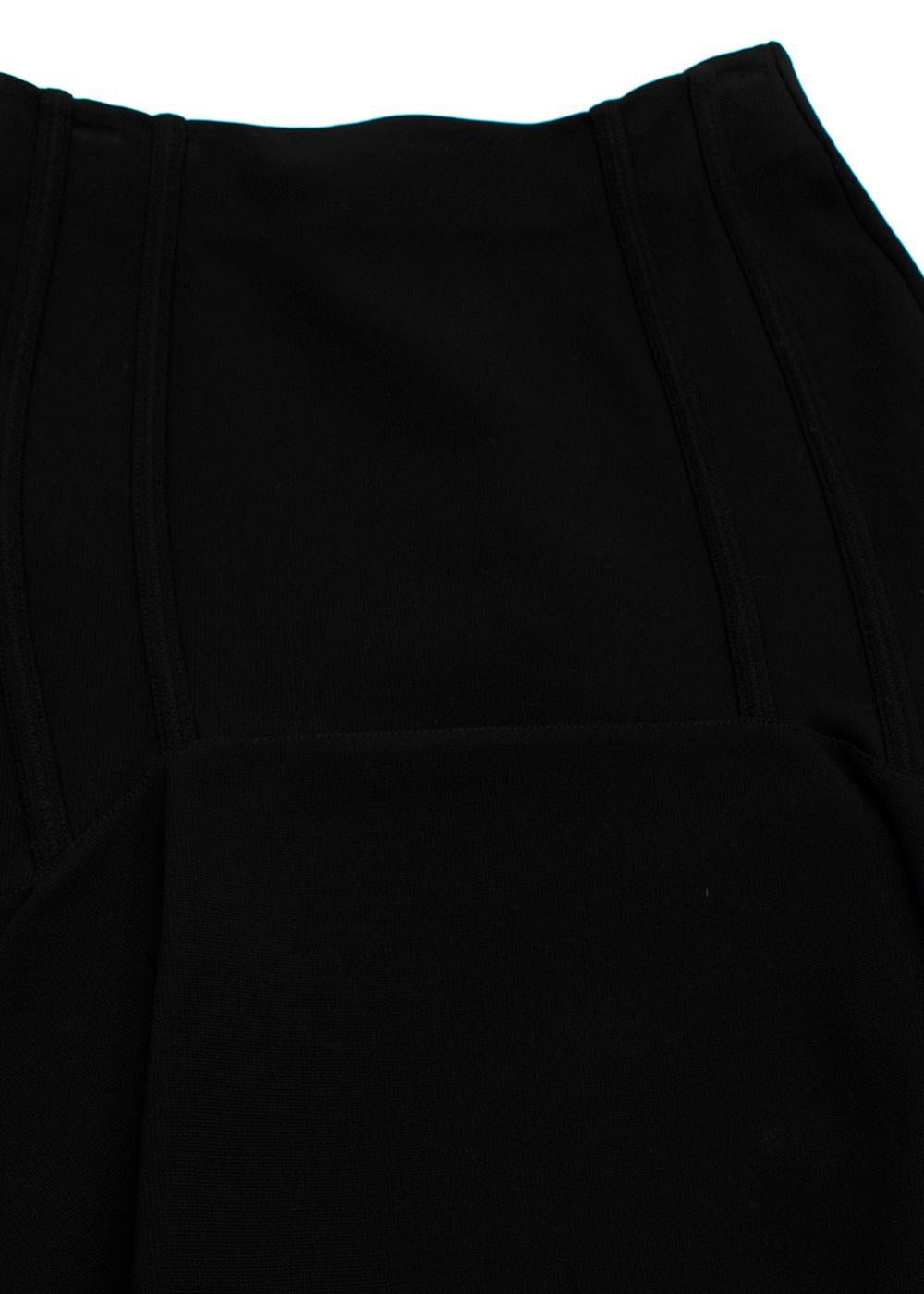 Black Fit & Flare Mini Skirt