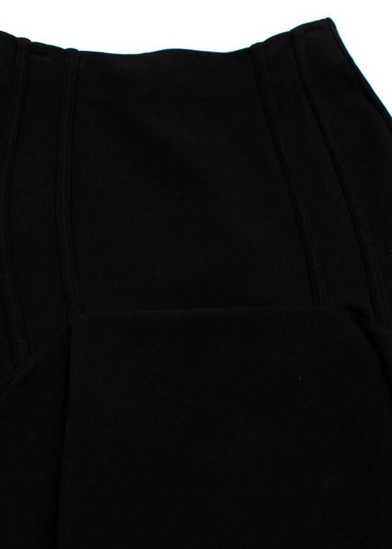 Black Fit & Flare Mini Skirt