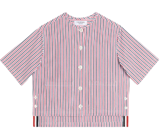 Thom Browne Short Sleeve Boxy Patch Pocket Shirt