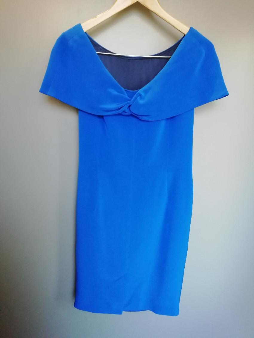 Susannah Blue Cape Shift Dress