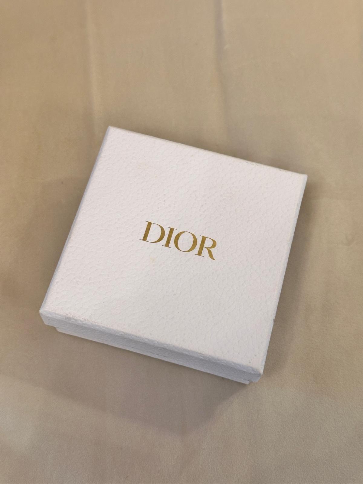 Dior Silver Oblique Metal Card Holder