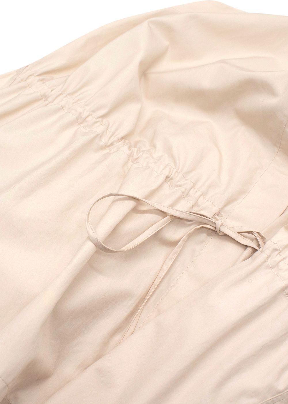 Alaia Beige Poplin Drawstring Waist Sleeveless Shirt