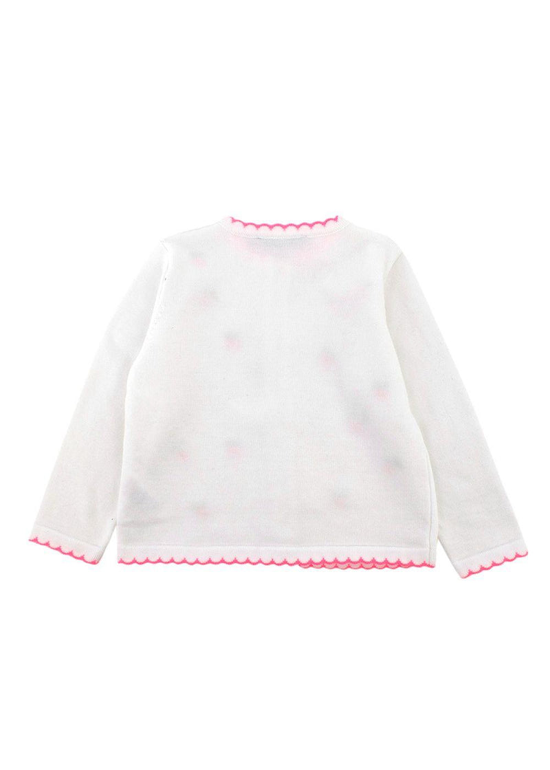Baby Dior White & Pink Strawberry Embroidery Cardigan and Dress Set