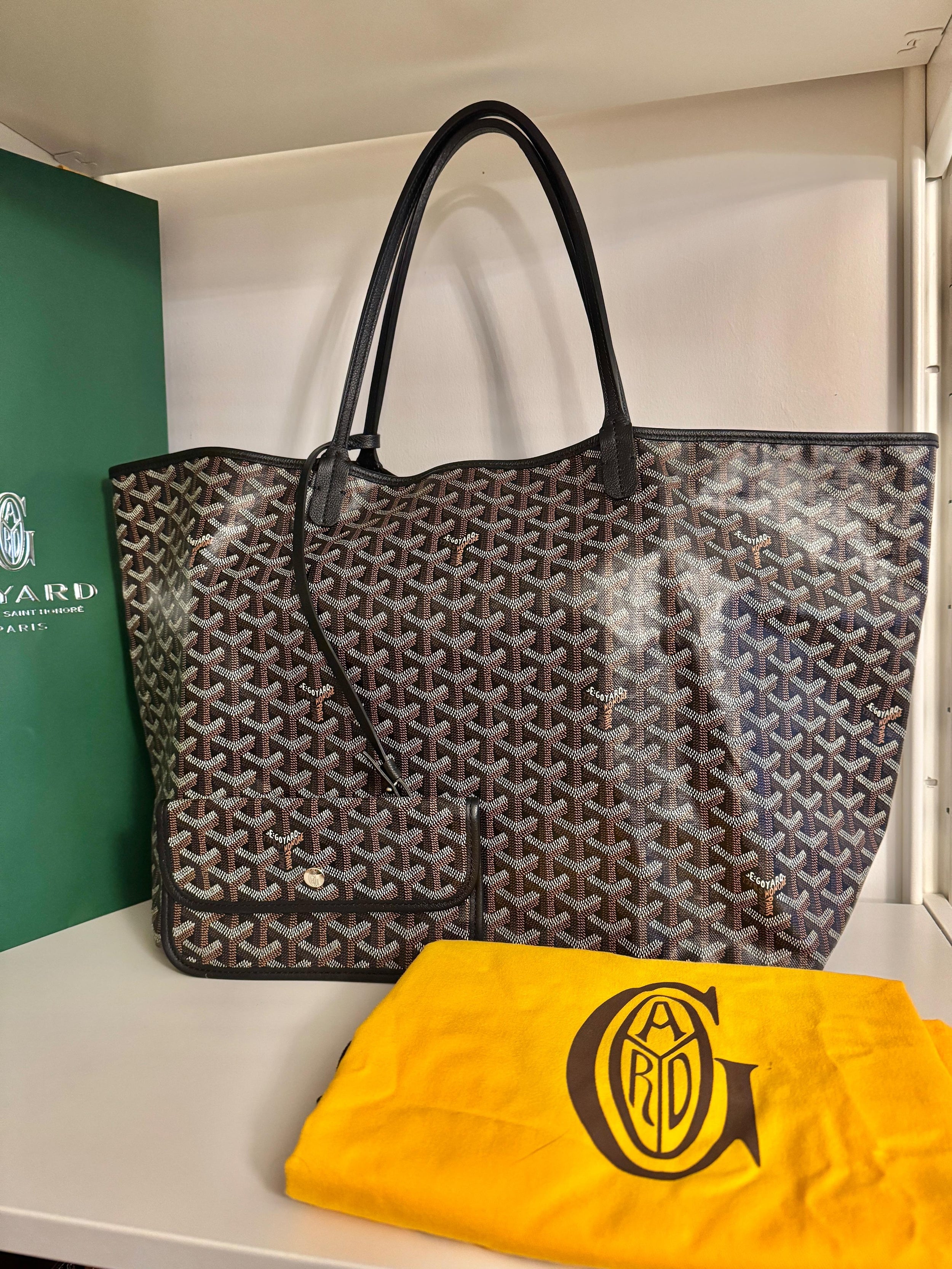 Coated Canvas Black St Louis GM tote bag