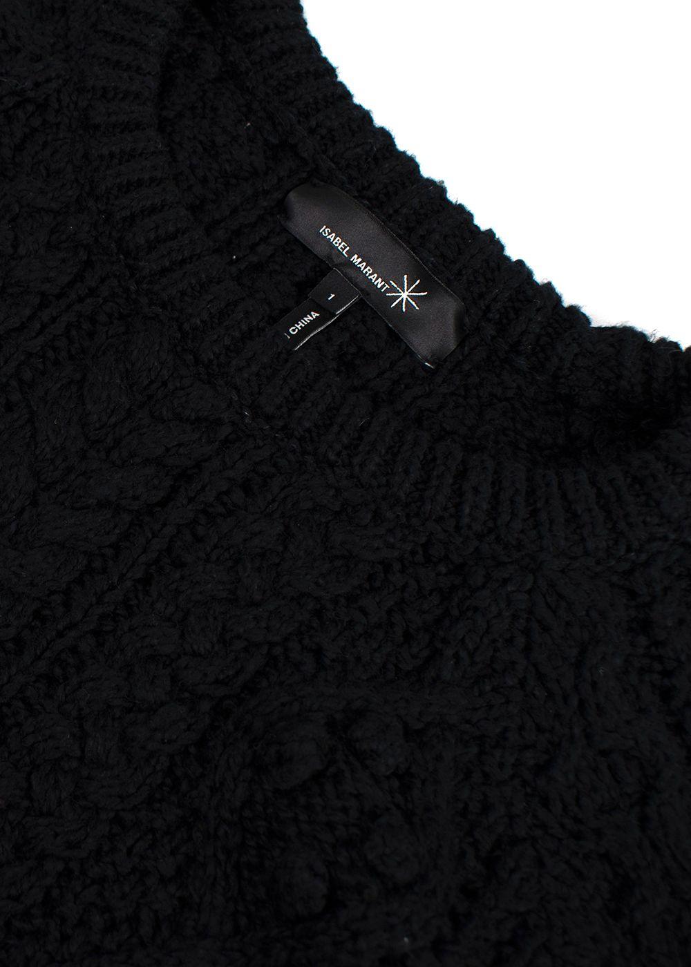 Isabel Marant Black Cable Knit Jumper