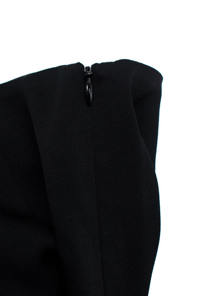Galvan Black High Waisted Flared Trousers
