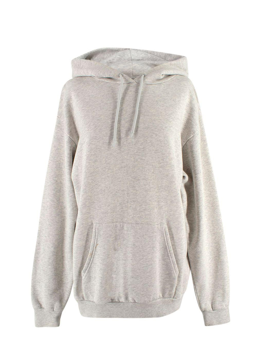 Balenciaga Grey Hoodie with Pink Logo