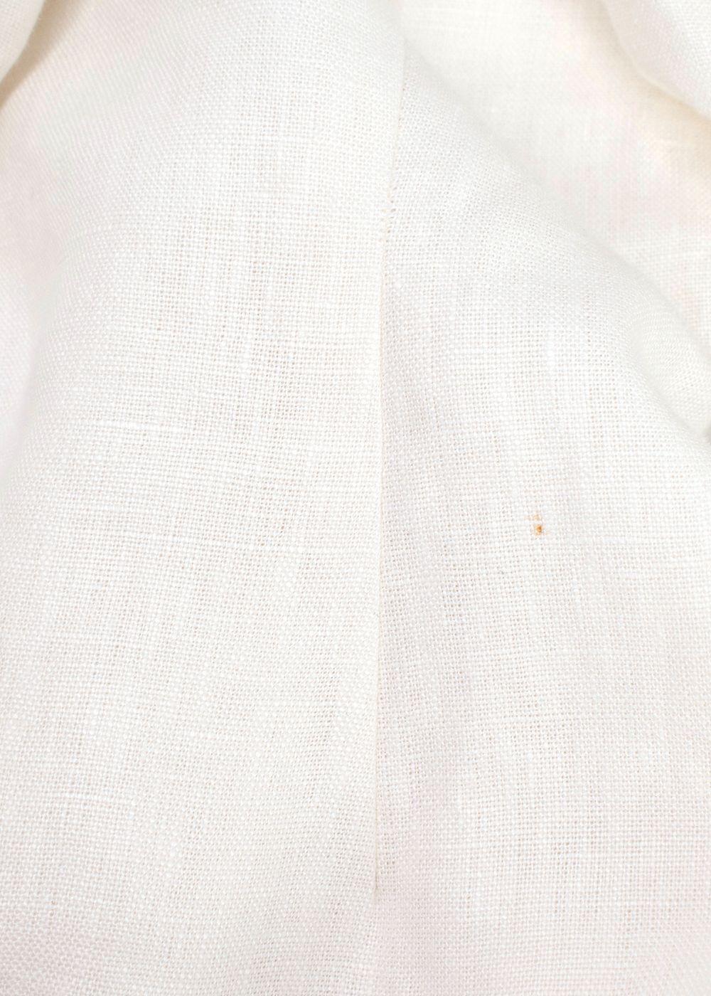 Rebecca de Ravenel Cream Linen First Impressions Mini Dress