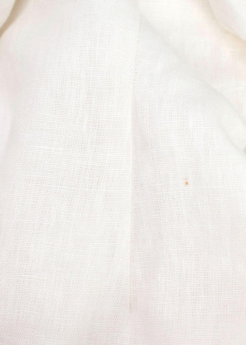Rebecca de Ravenel Cream Linen First Impressions Mini Dress