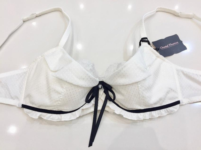 Chantal Thomass Ivory Leavers Lace Pad Bra & Thong Set