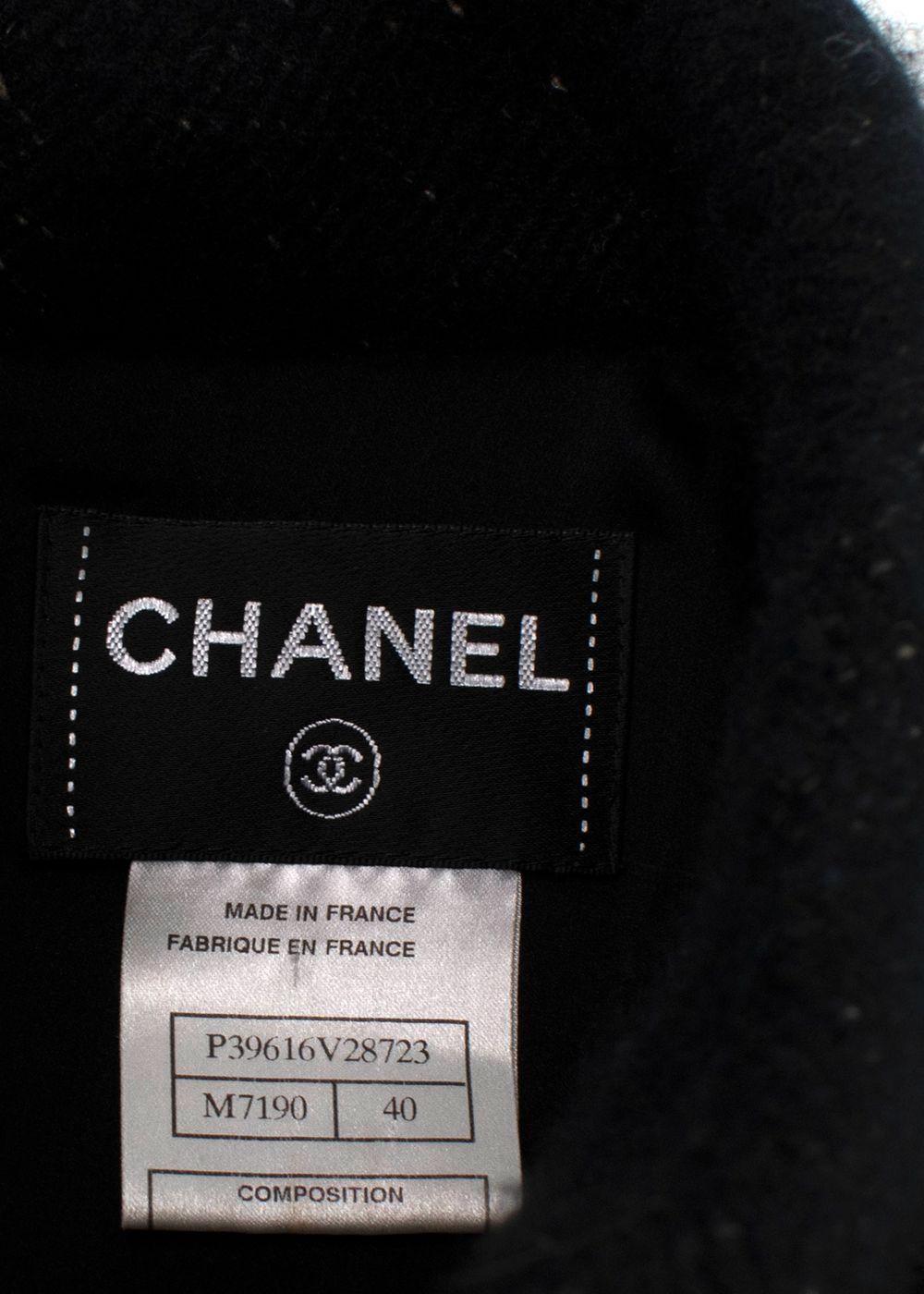 Chanel Black Cashmere Dress with Tassel Woven Detailing