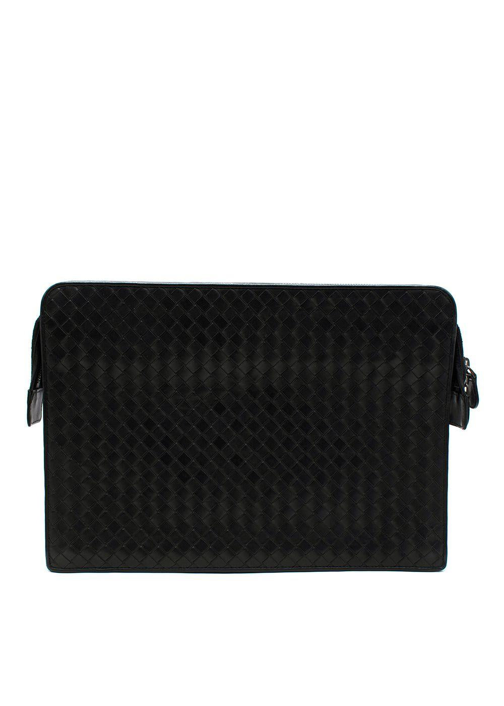 Bottega Veneta Black Large Pochette/document holder