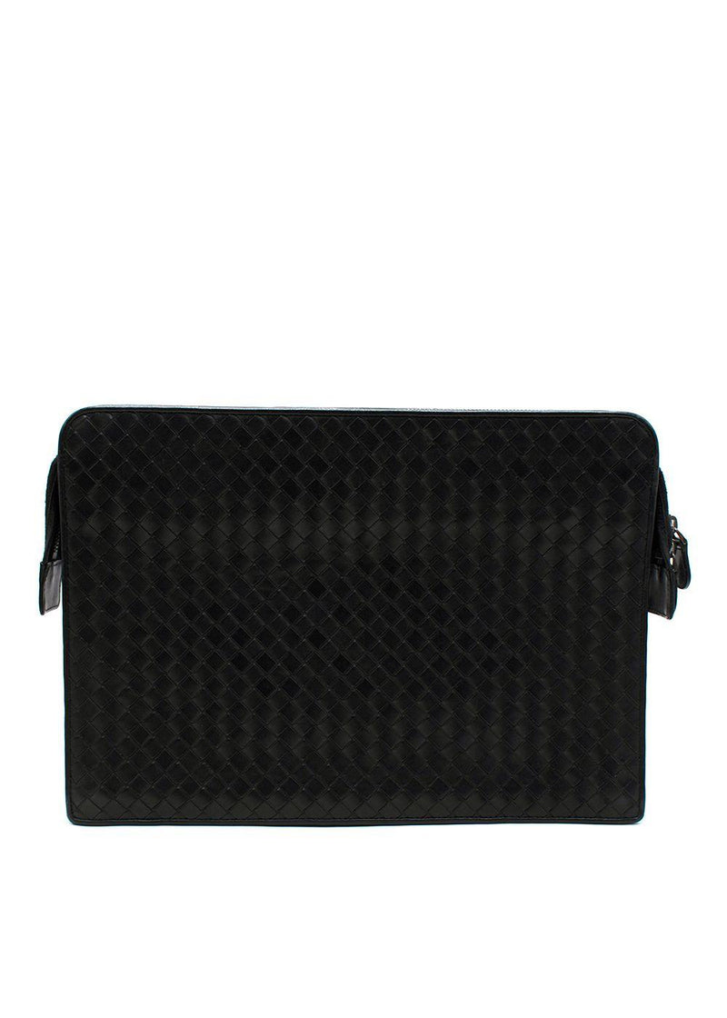 Bottega Veneta Black Large Pochette/document holder