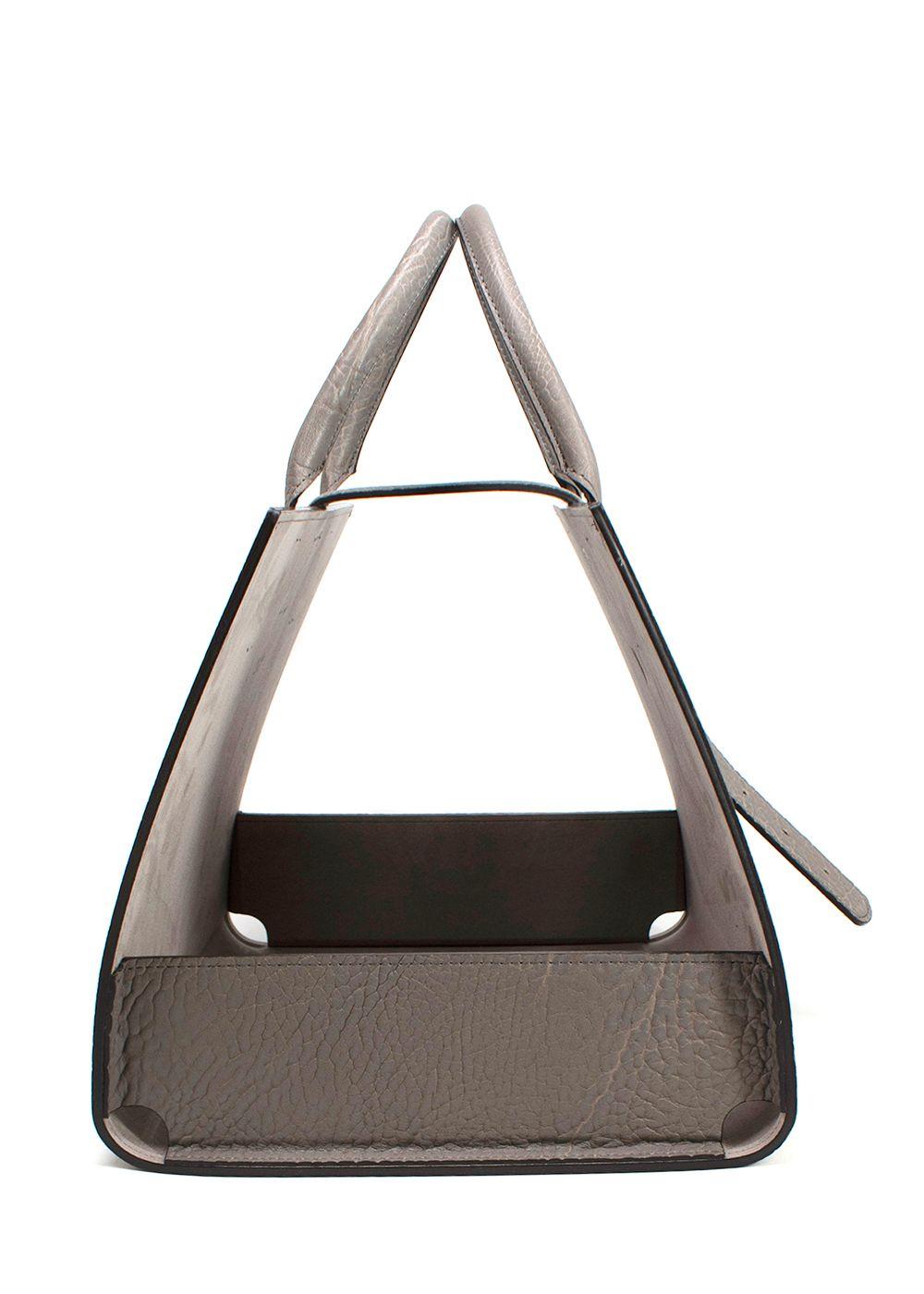 Giorgio Armani Azul Leather Open Storage Bag