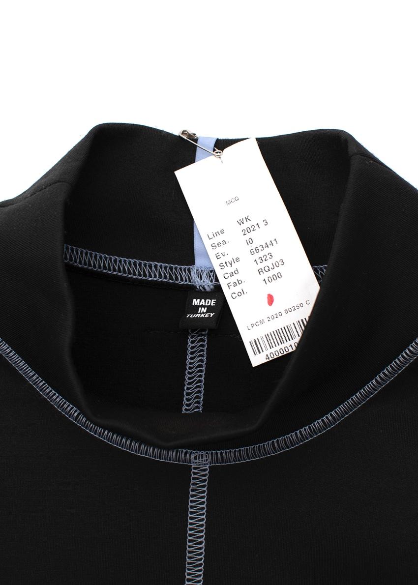 MCQ Black Neoprene Bodycon Mini Dress