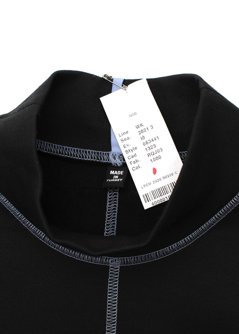 MCQ Black Neoprene Bodycon Mini Dress