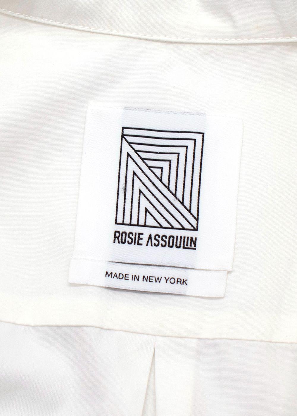 Rosie Assoulin White Obi Belted Shirt Dress