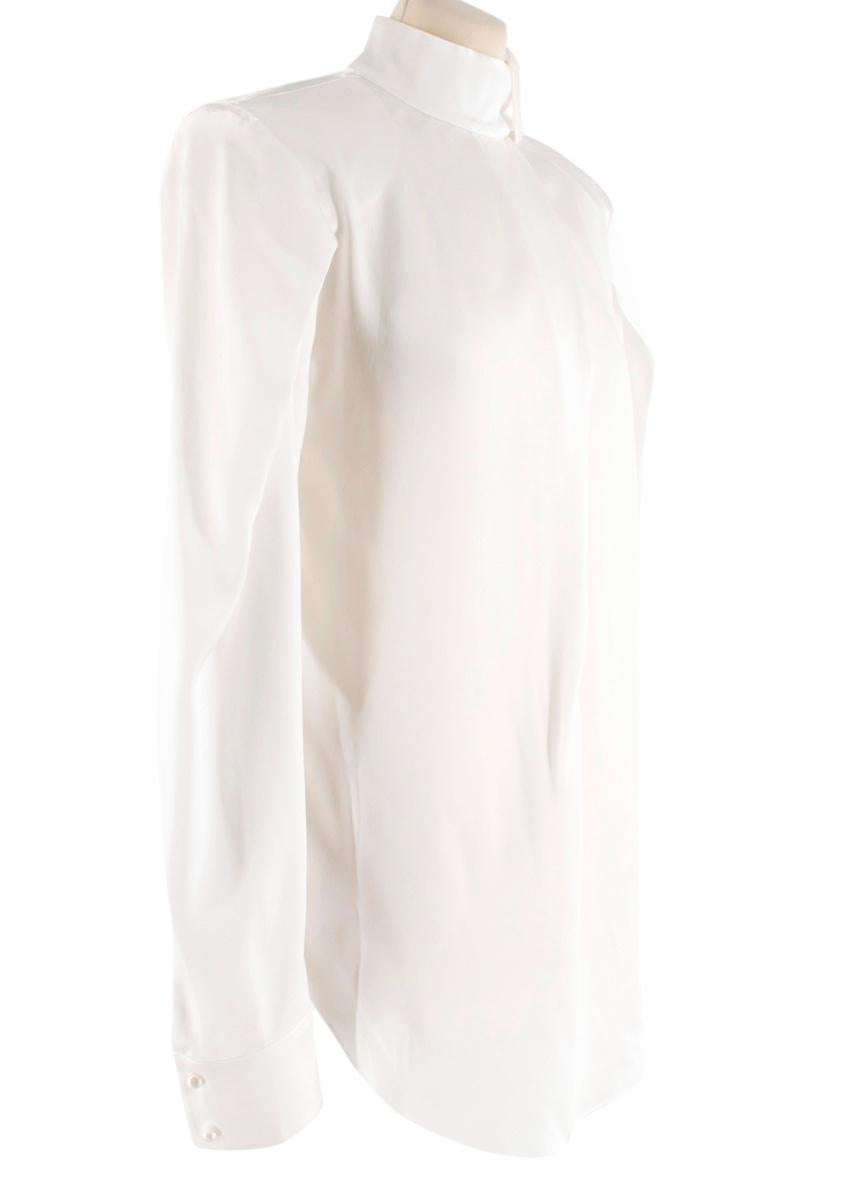 Materiel Tibilisi Buckle Neck Silk-satin blouse