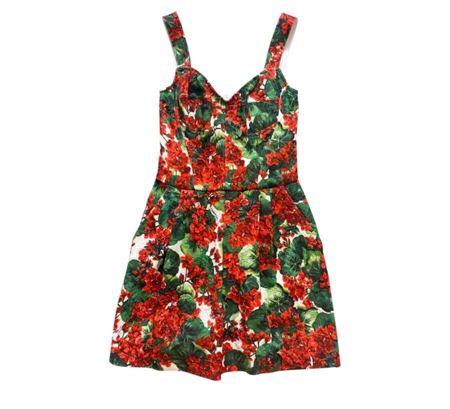 Red Geranium Printed Cotton Blend Playsuit