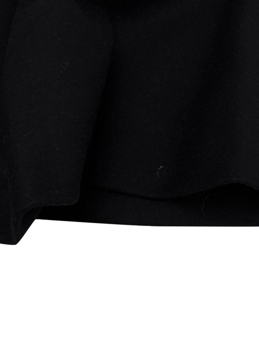 Miu Miu Black Wool Blend Double Breasted Jacket & A-line Mini Skirt