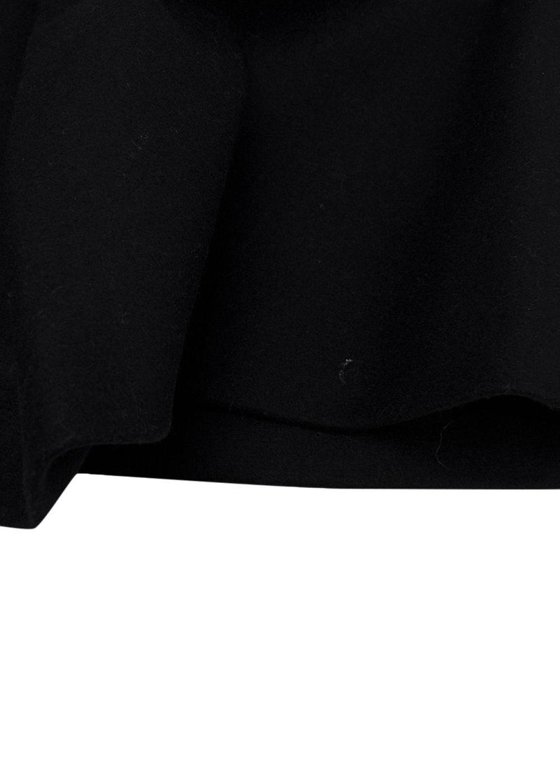 Miu Miu Black Wool Blend Double Breasted Jacket & A-line Mini Skirt