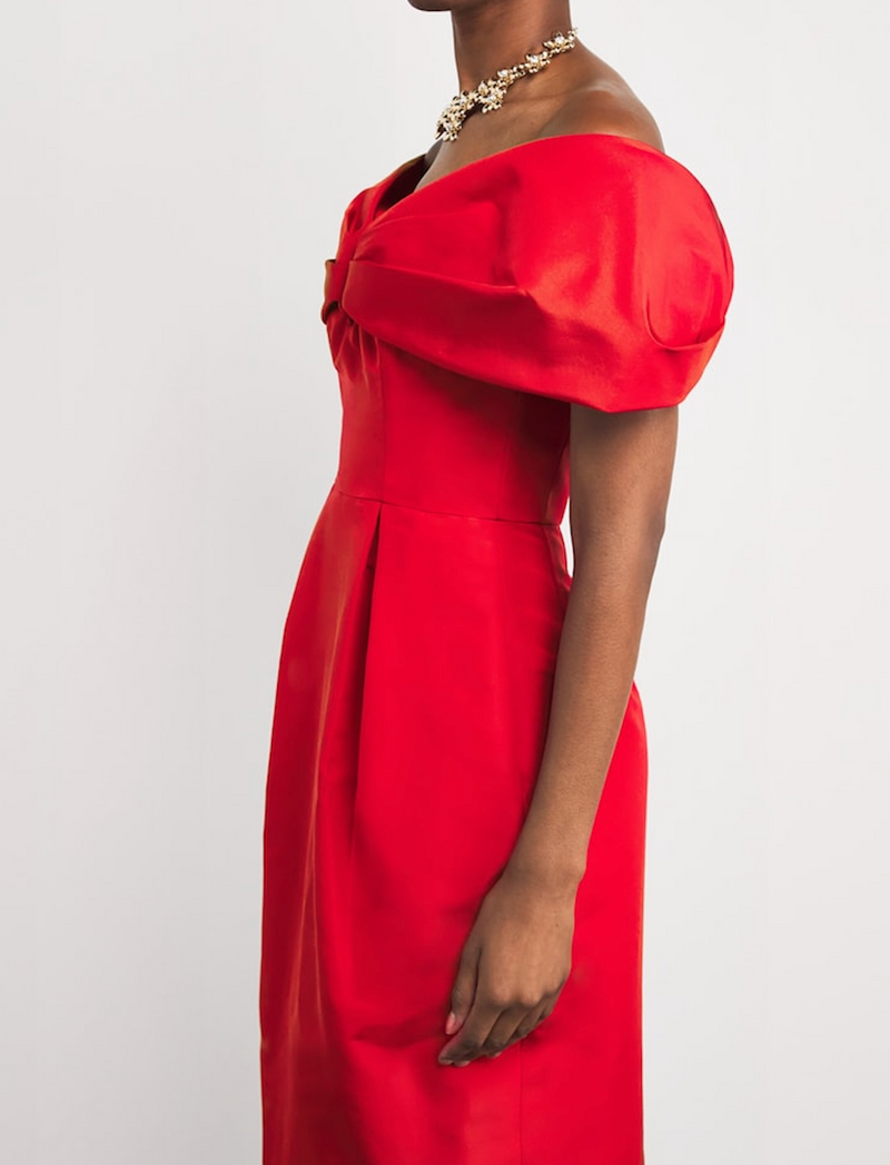 Carolina Herrera Off-Shoulder Column Dress