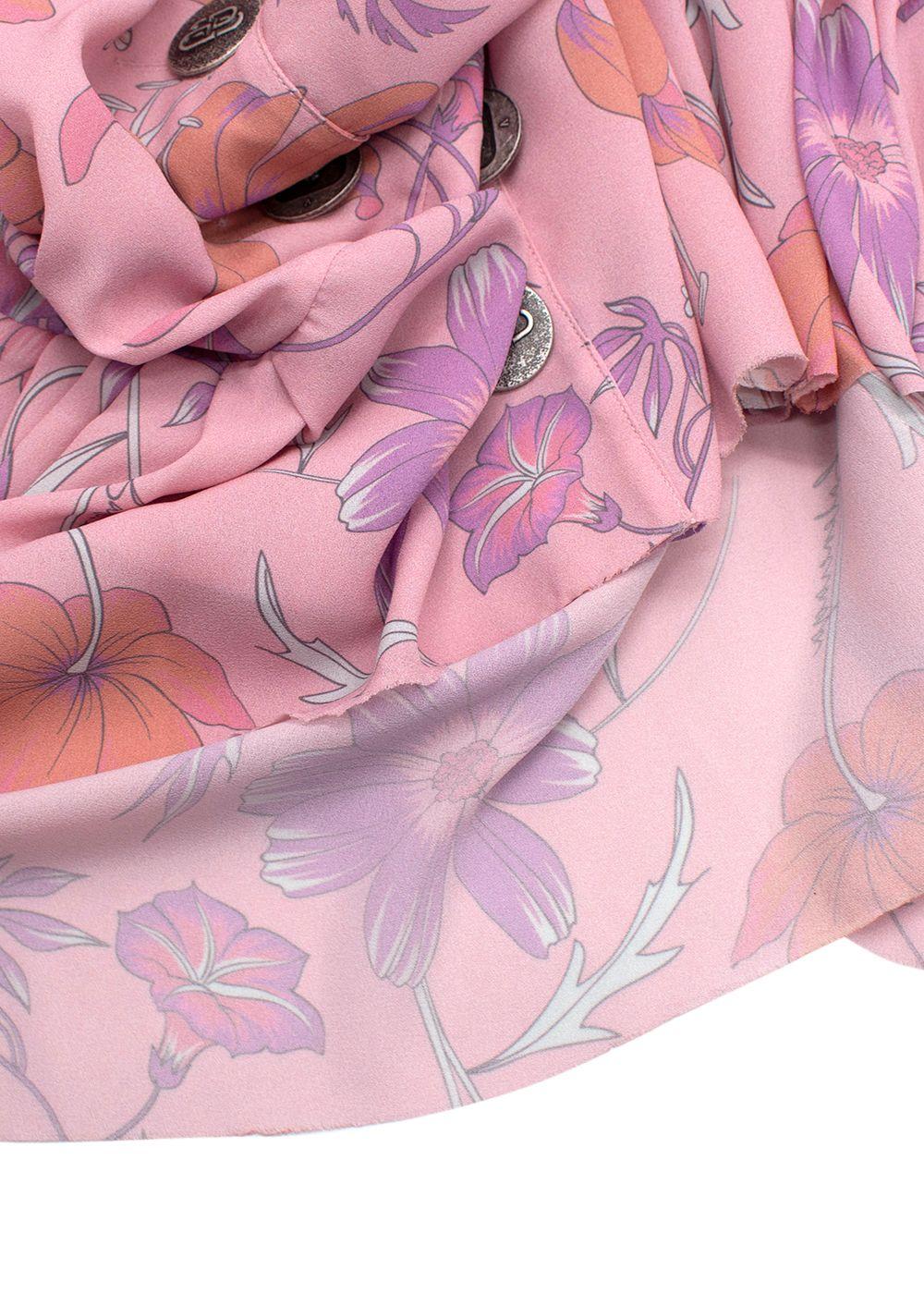 Balenciaga Pink Floral Oversized Blouse