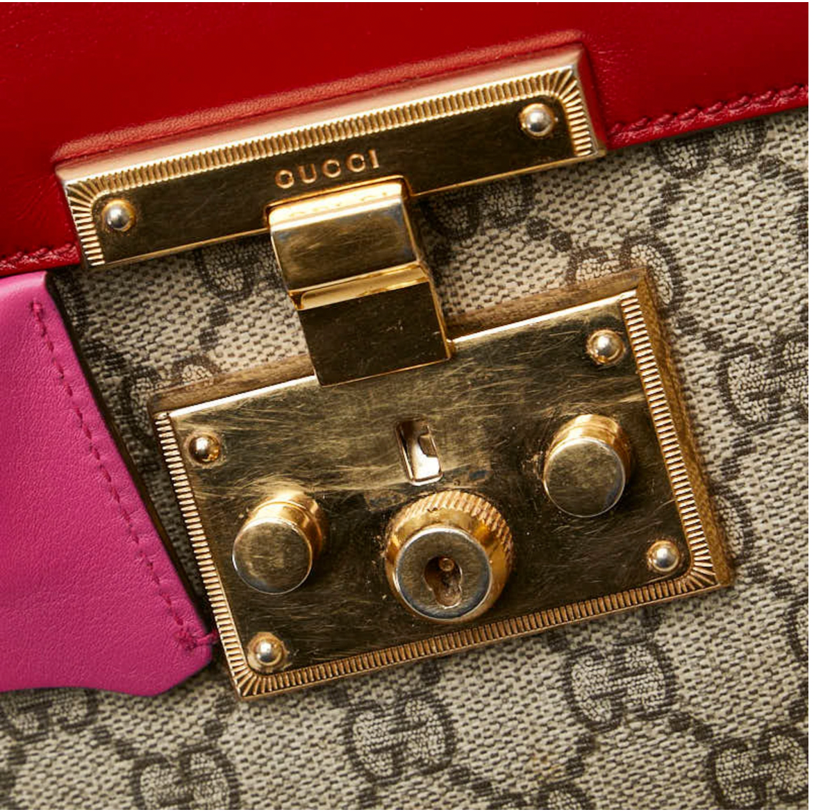 Gucci Supreme Coated Canvas And Leather Bag