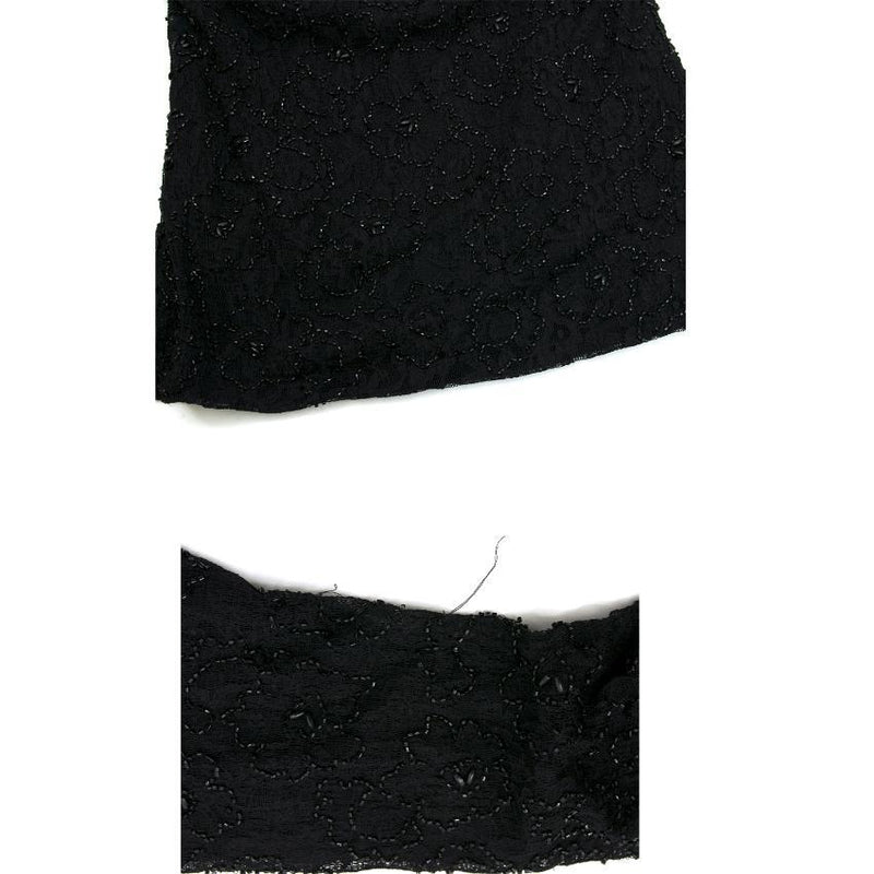 Basix Black Label Beaded Lace Top