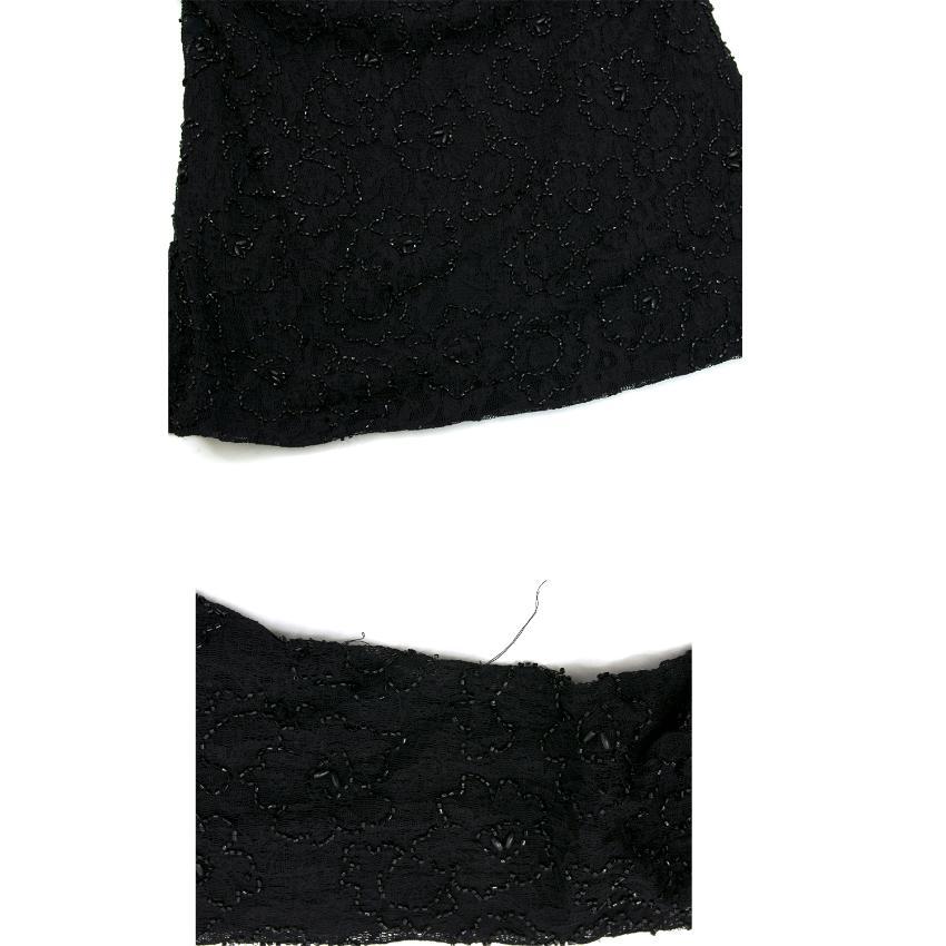 Basix Black Label Beaded Lace Top