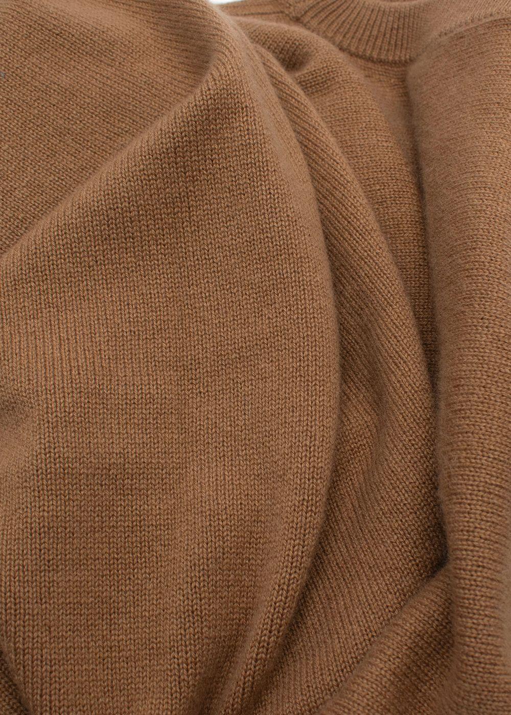 Madeleine Thompson Camel Wool-Blend Sweater Vest