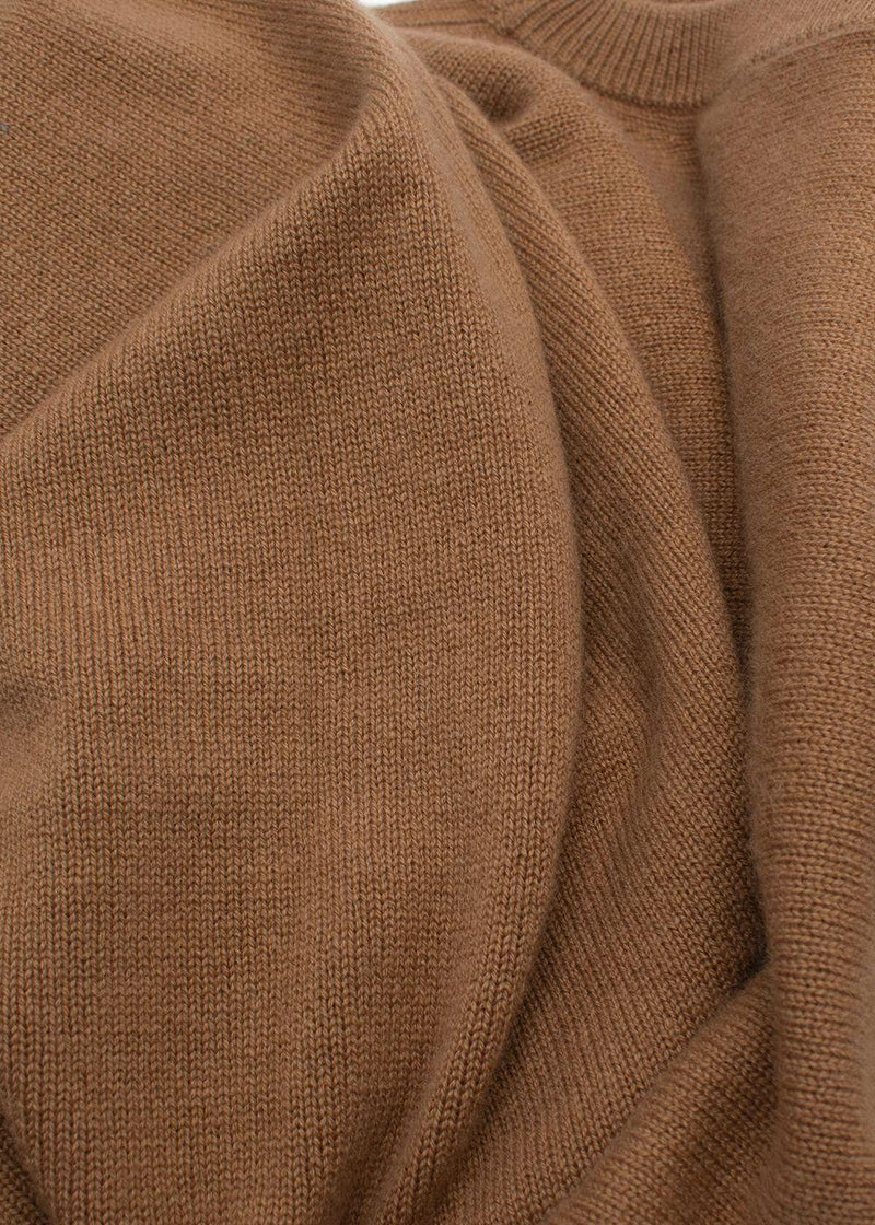 Madeleine Thompson Camel Wool-Blend Sweater Vest
