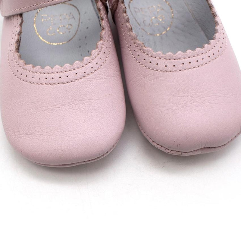 Pepa & Co Pink Mary Jane Leather Pram Shoes