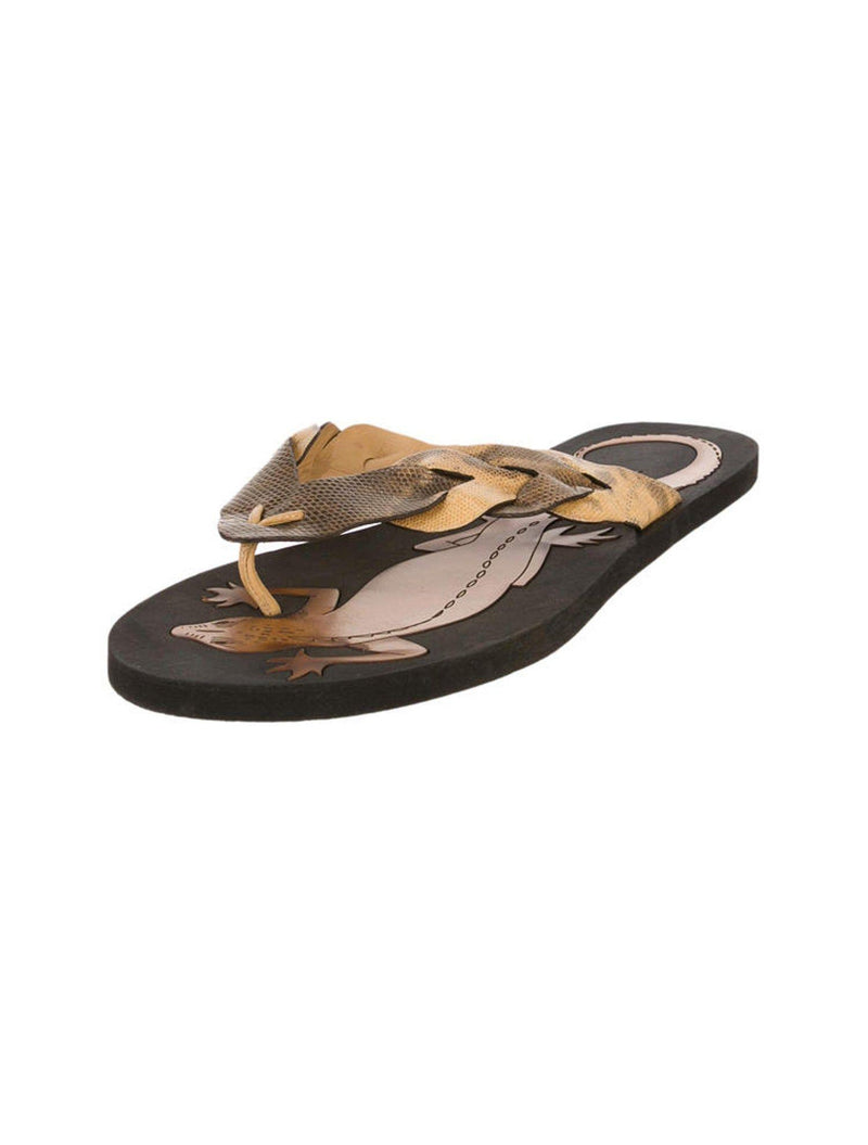 Karung Snakeskin Thong Sandals