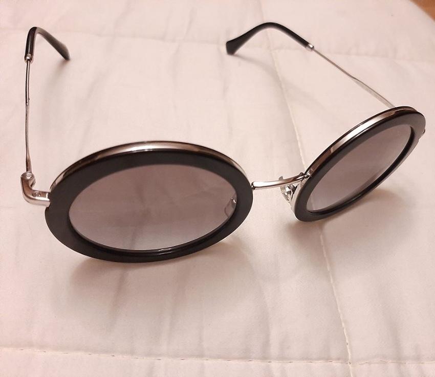 Black Round 59U Sunglasses