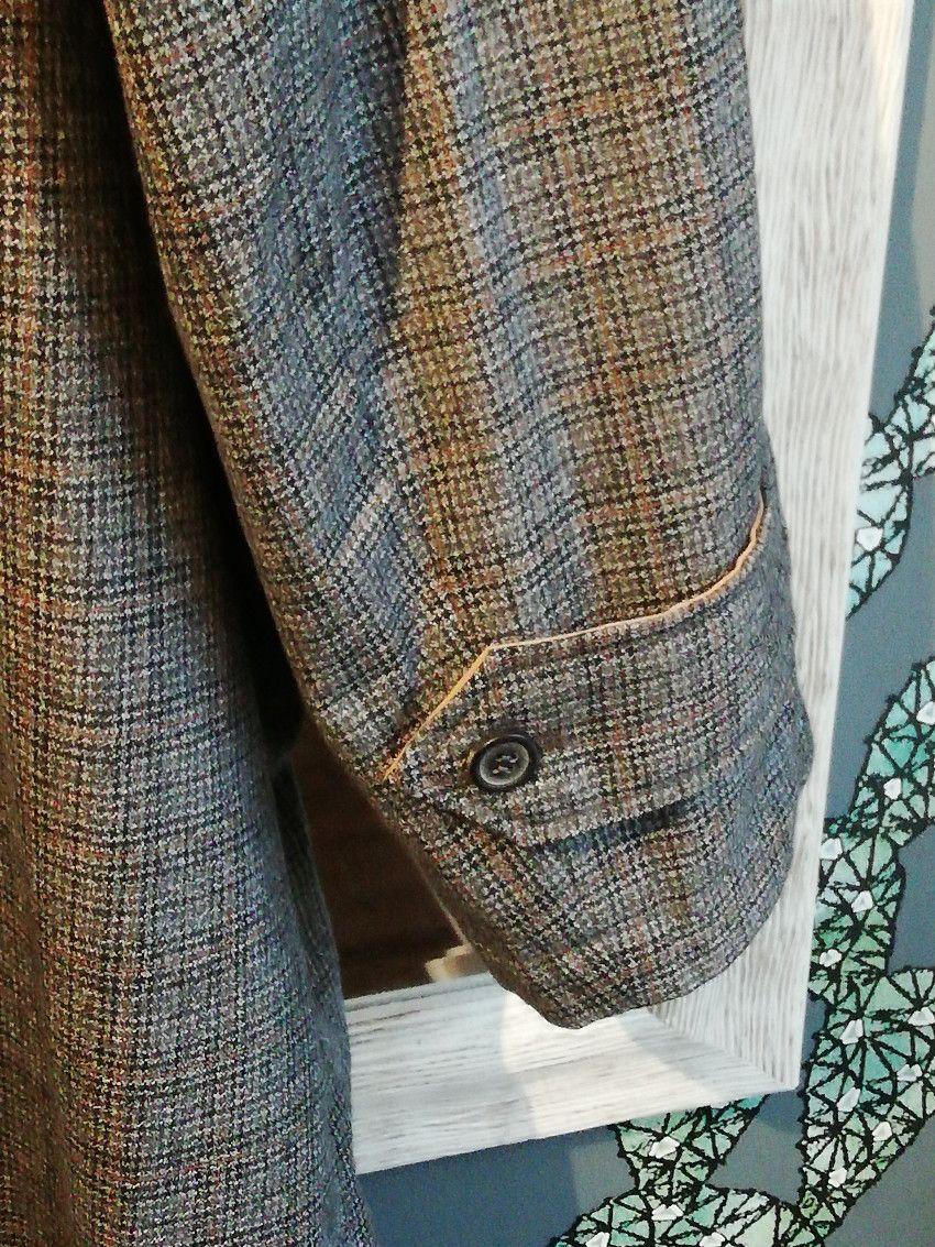 Lanvin Grey Check Tweed & Tan Reversible Mac