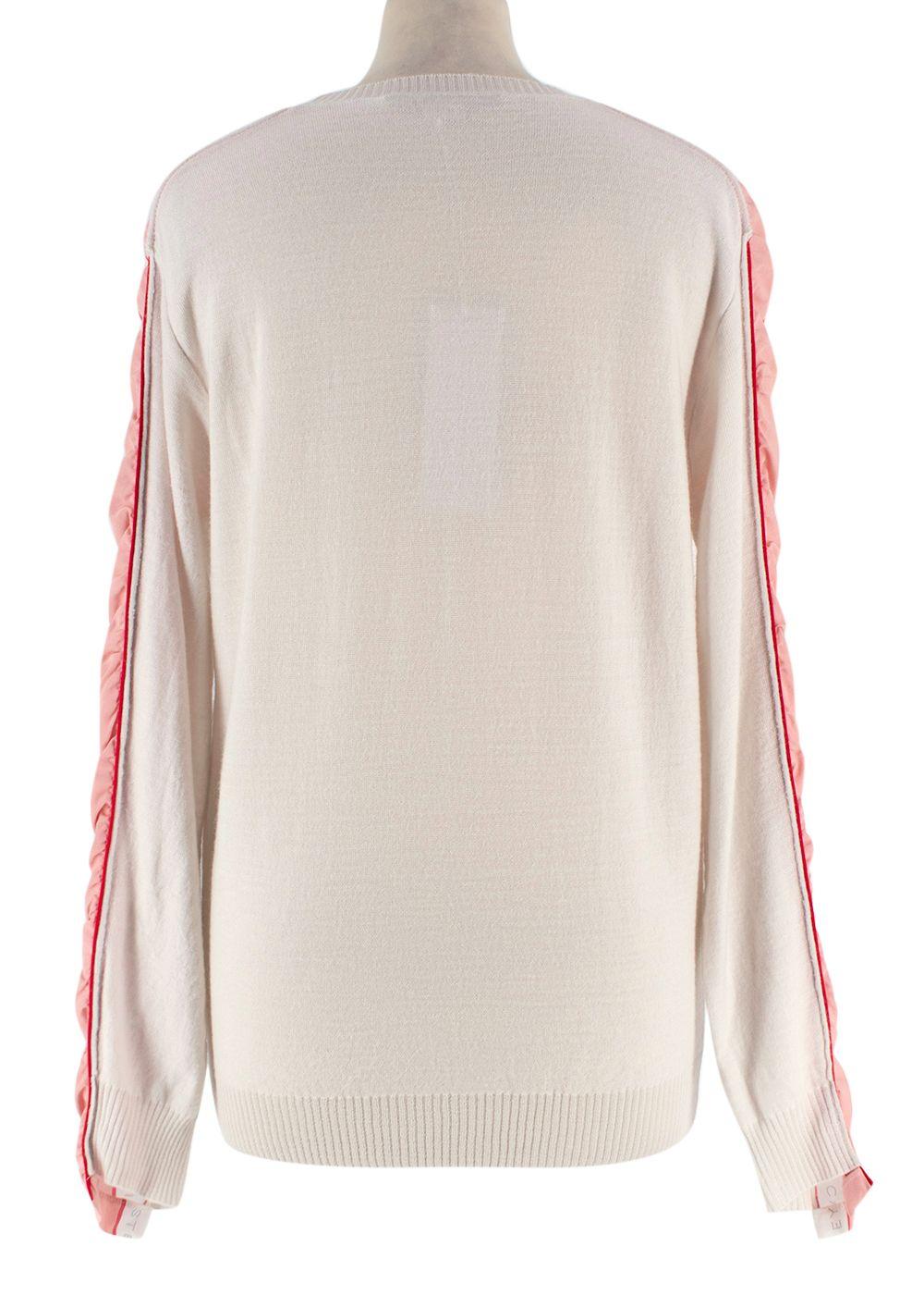 Stella McCartney Beige Contrast Sleeve Wool Sweater