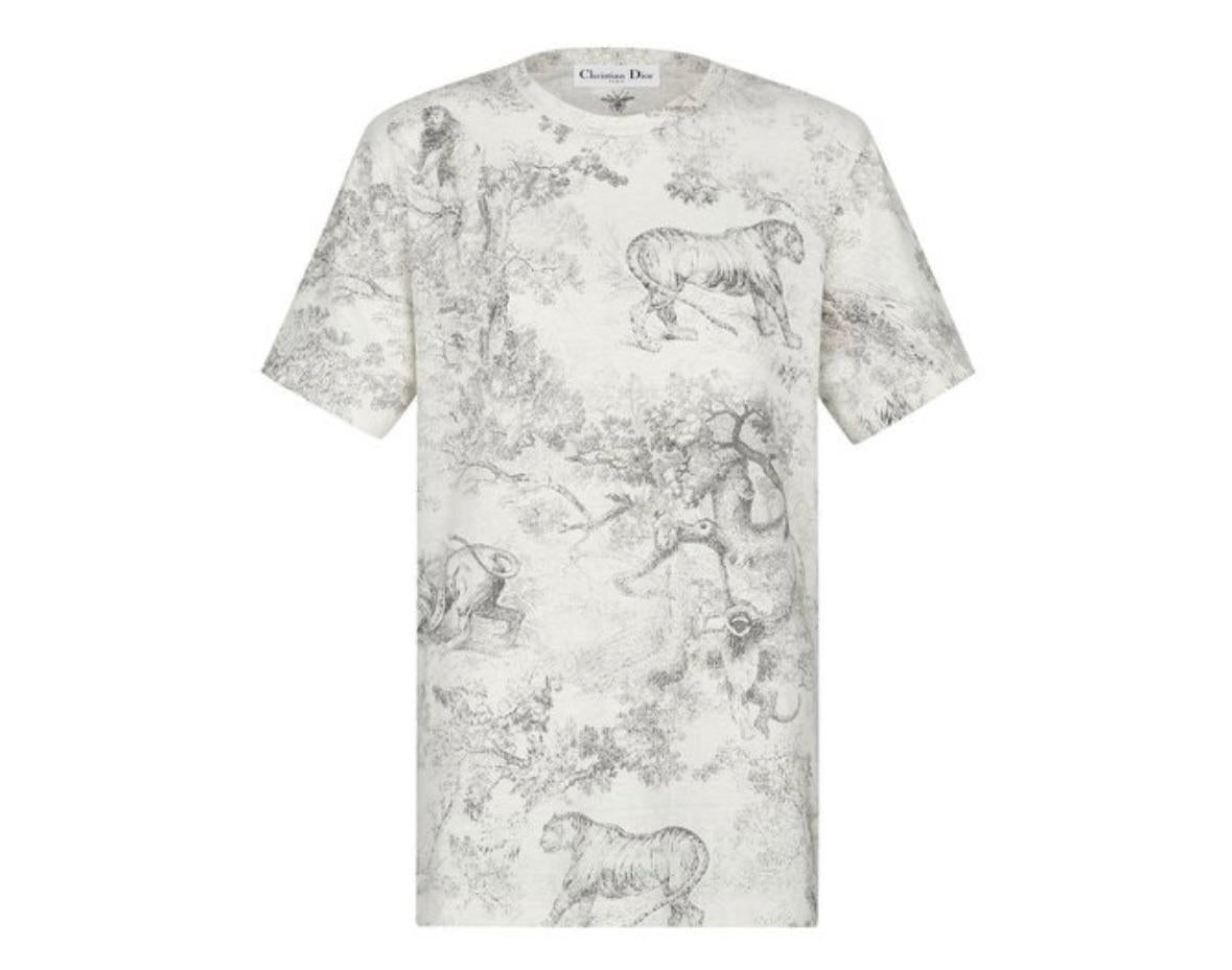 Dior Grey Toile De Jouy T-Shirt