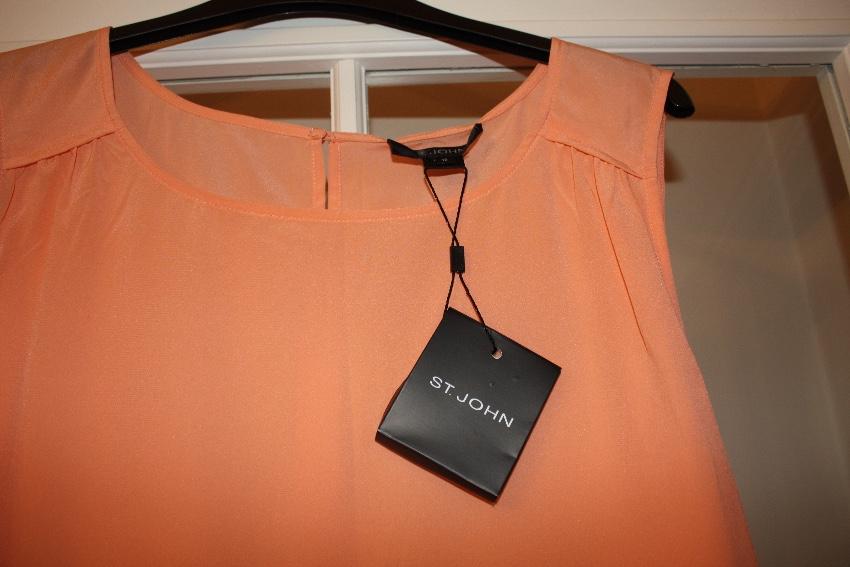St John sleeveless silk top