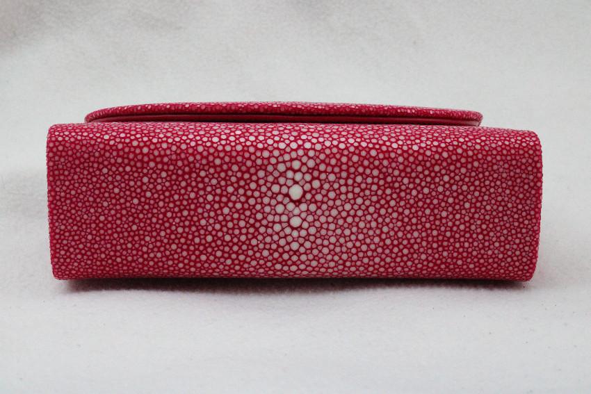 Hidetoshi Pink Stingray Chain Bag