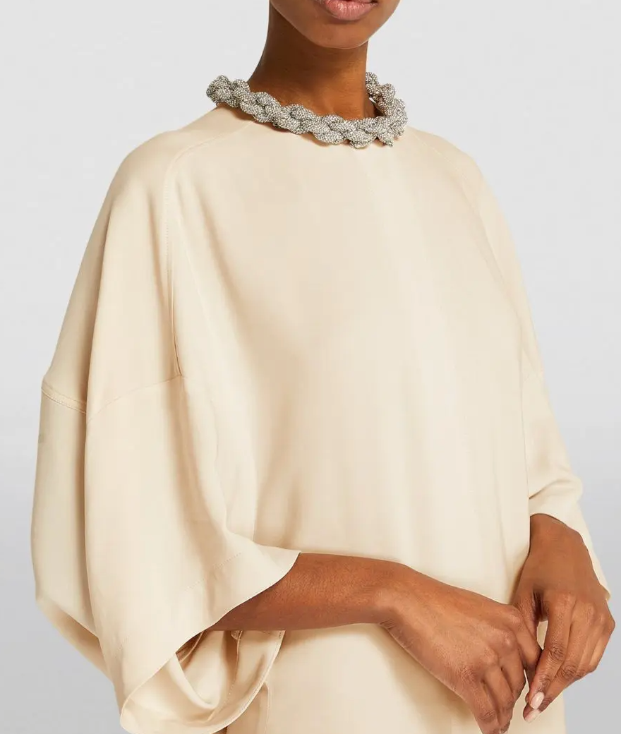 Stella McCartney Embellished Falabella Maxi Dress