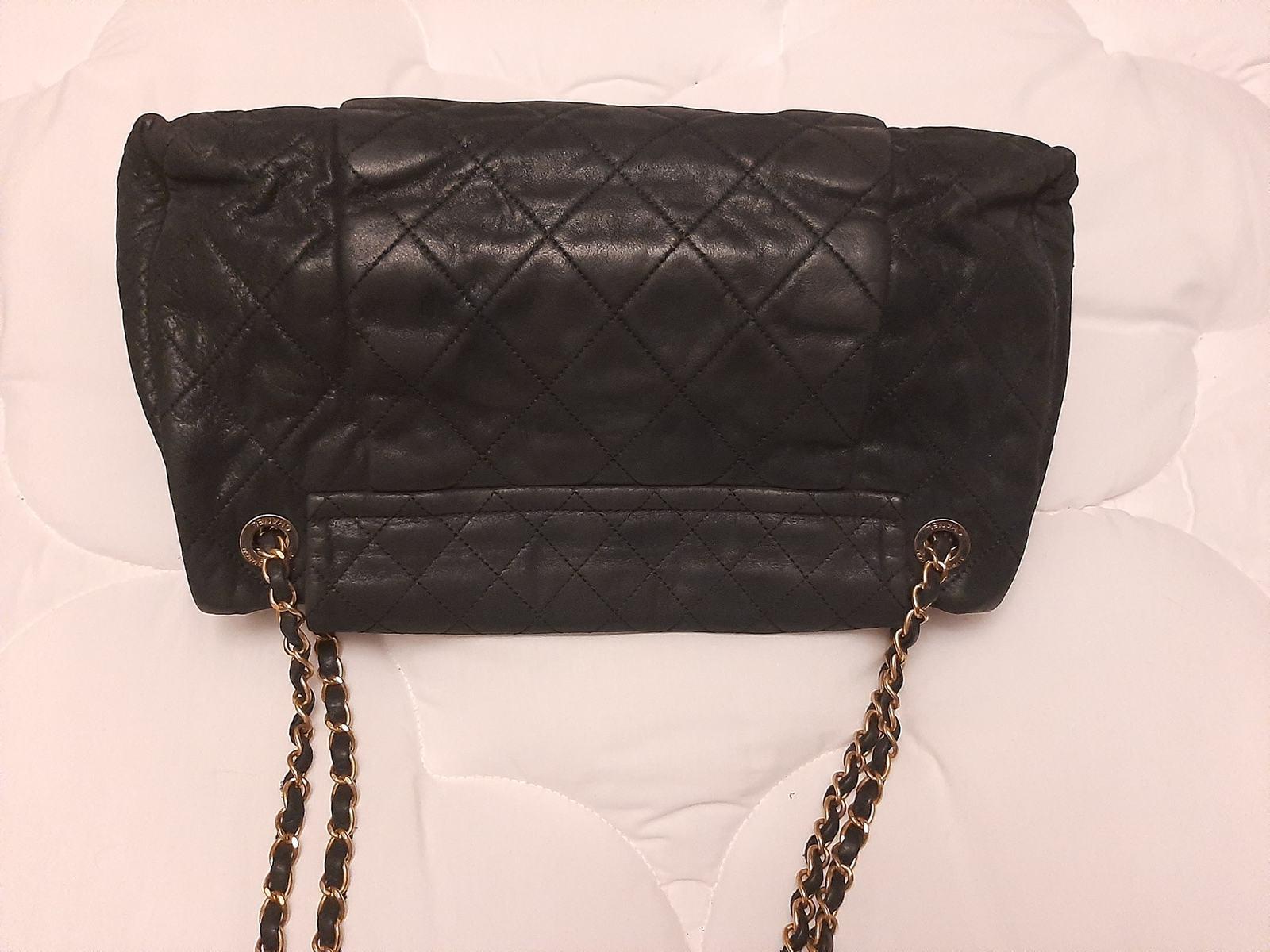 Chanel Dark Green Calfskin Shoulder Bag