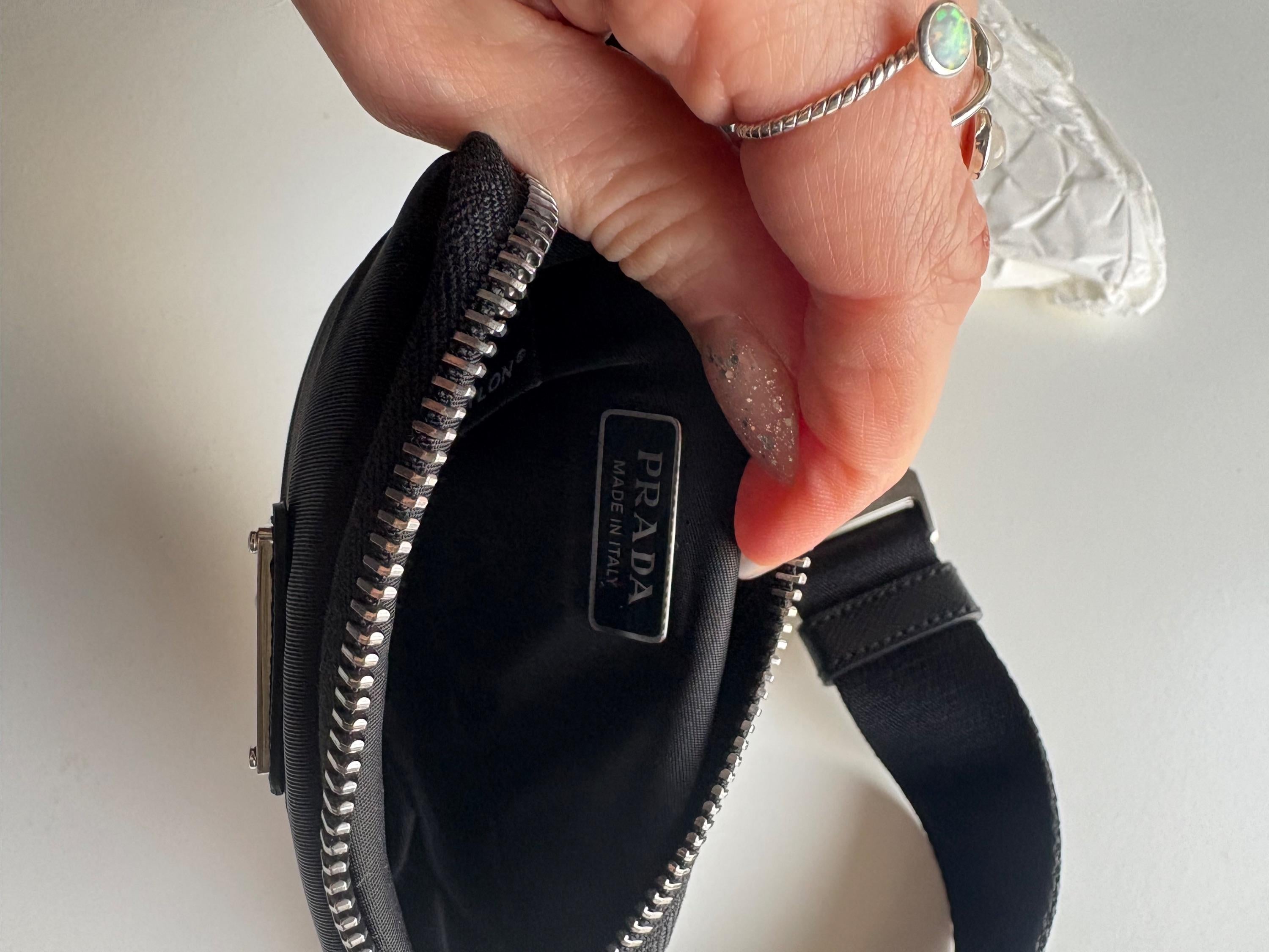 Prada Black Nylon Belt Bag