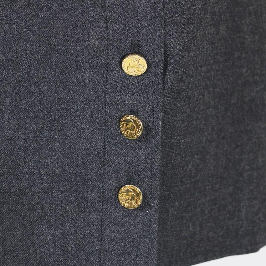 Chanel Boutique Grey Wool Skirt