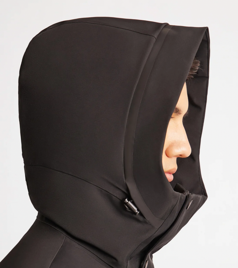 Fusalp Lyor Semi-Matte Black Bi-Stretch Twill Fabric Ski Jacket